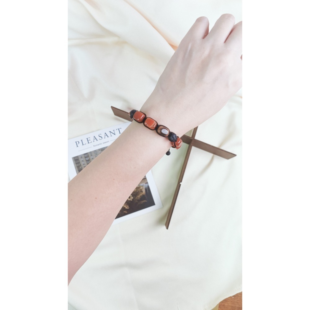 【好.樣.日.子】天然水晶串珠手鍊 水晶手環 水晶手鍊 中性生命樹手串 火山石 多款顏色可選 時尚百搭設計-規格圖8