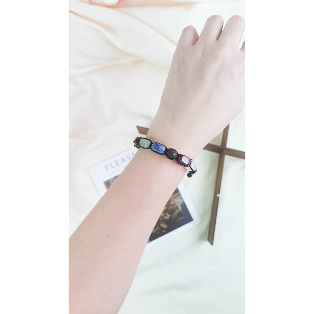 【好.樣.日.子】天然水晶串珠手鍊 水晶手環 水晶手鍊 中性生命樹手串 火山石 多款顏色可選 時尚百搭設計-規格圖8