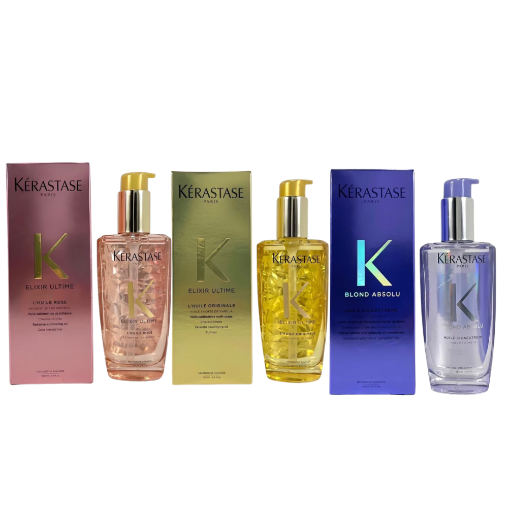 Kerastase卡詩 花漾粉金緻柔馭露/燦金絕色特潤極光露/金緻柔馭霜100ml 髮油-細節圖2