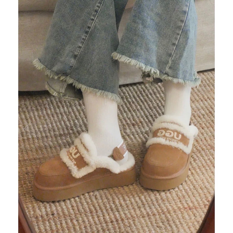 澳洲UGG AUSTRALIAN SHEPHERD可拆式綁帶 兩用厚底拖鞋-細節圖2