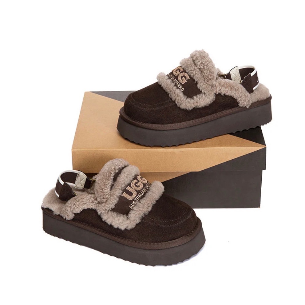 澳洲UGG AUSTRALIAN SHEPHERD可拆式綁帶 兩用厚底拖鞋-細節圖2