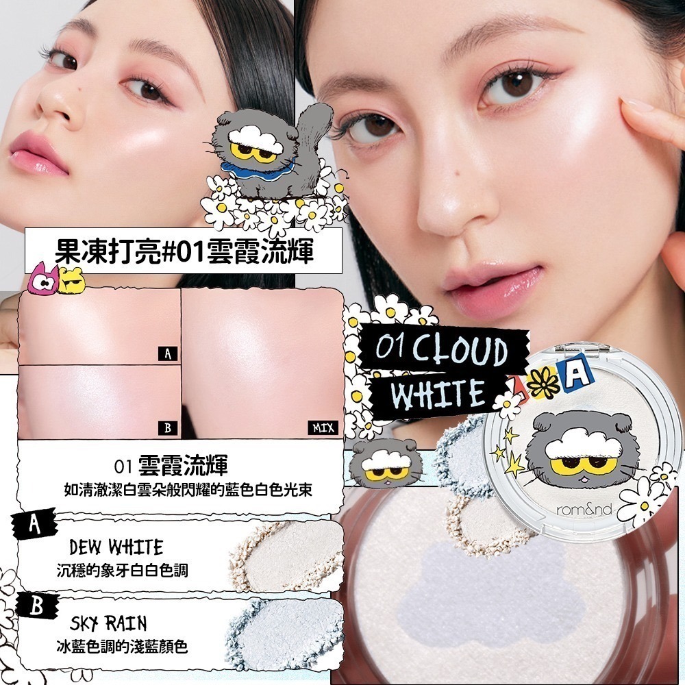 Rom&nd × ZO&FRIENDS｜聯名限定彩妝系列（唇釉／眼影／唇膏／腮紅／打亮／氣墊粉餅）-規格圖7