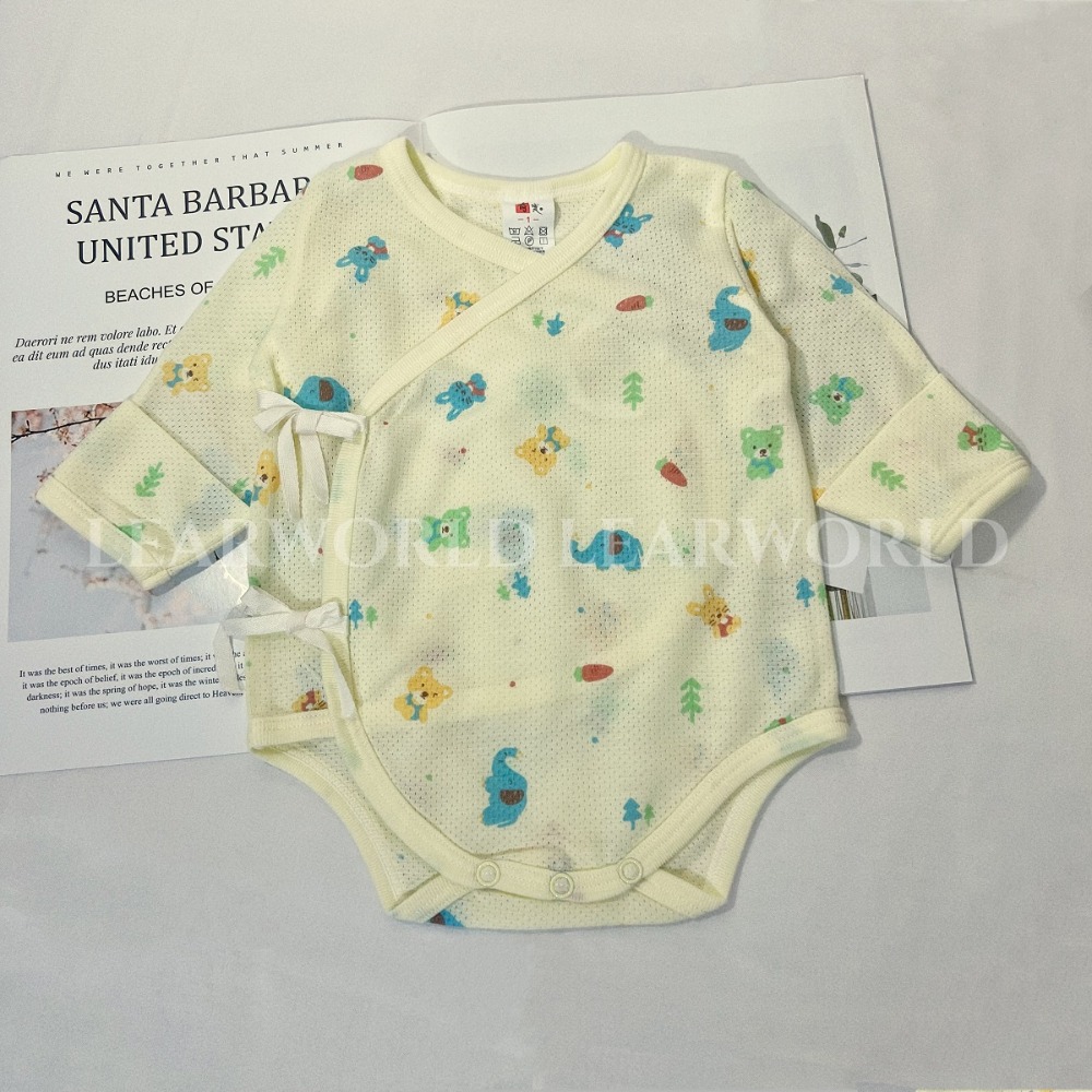 台灣製現貨✨新生兒綁帶側開包屁衣 連身衣 哈衣 冷氣衫 長袖包屁衣-細節圖7