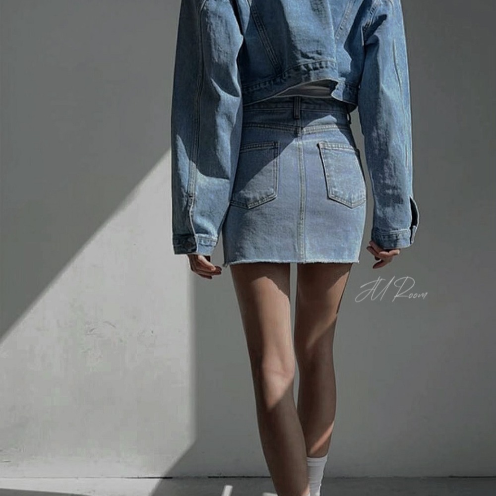 正韓牛仔外套/牛仔裙-細節圖3