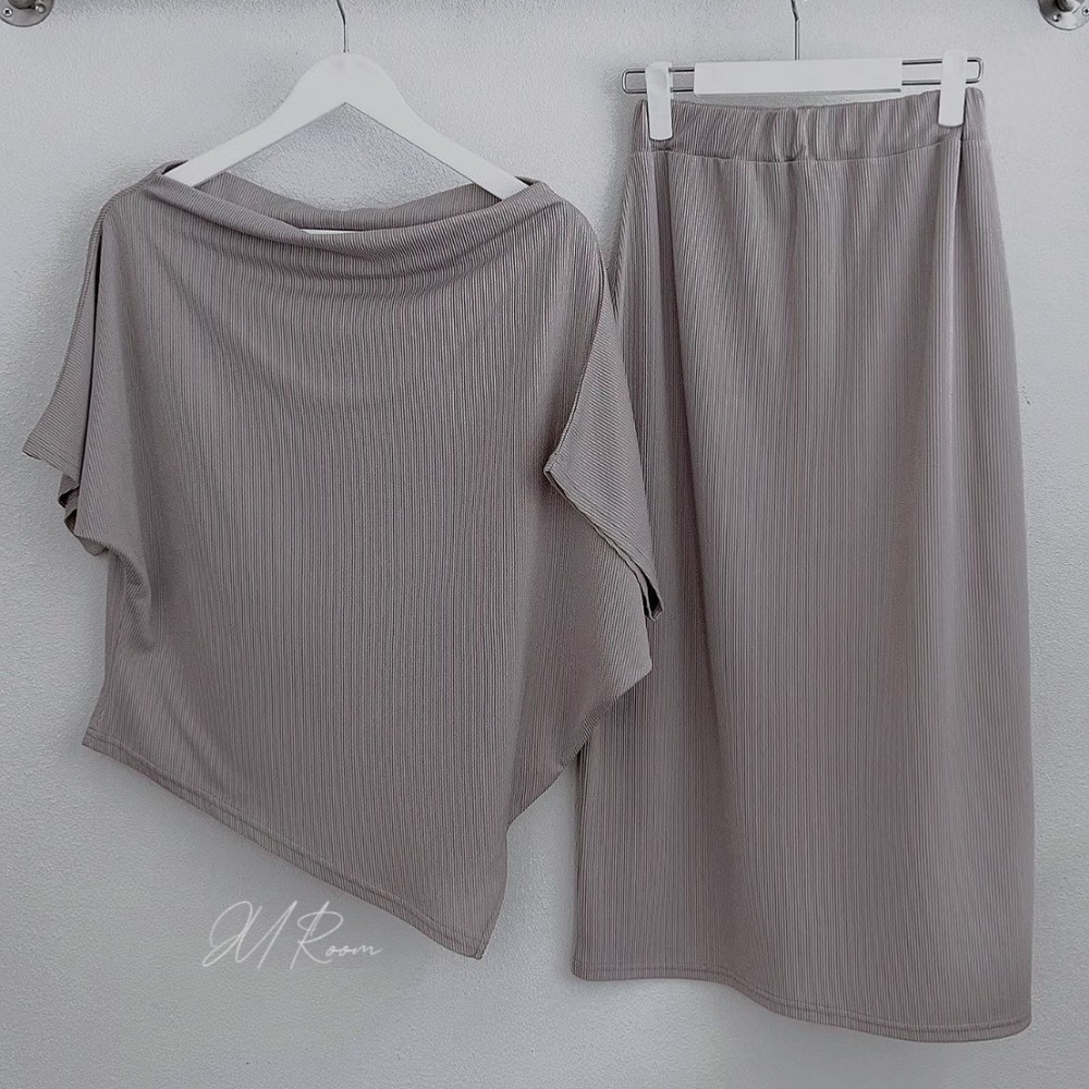 正韓兩件式鬆緊腰裙套裝-細節圖9