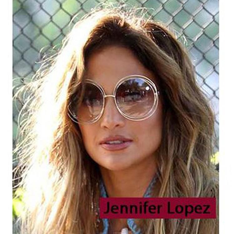 【工業安全網】貴婦明星款大圓框太陽眼鏡抗UV400歐美同步流行類孫芸芸同款墨鏡亮彩電鍍/漸層鏡片高品質金屬鏡框夏日必備-細節圖4