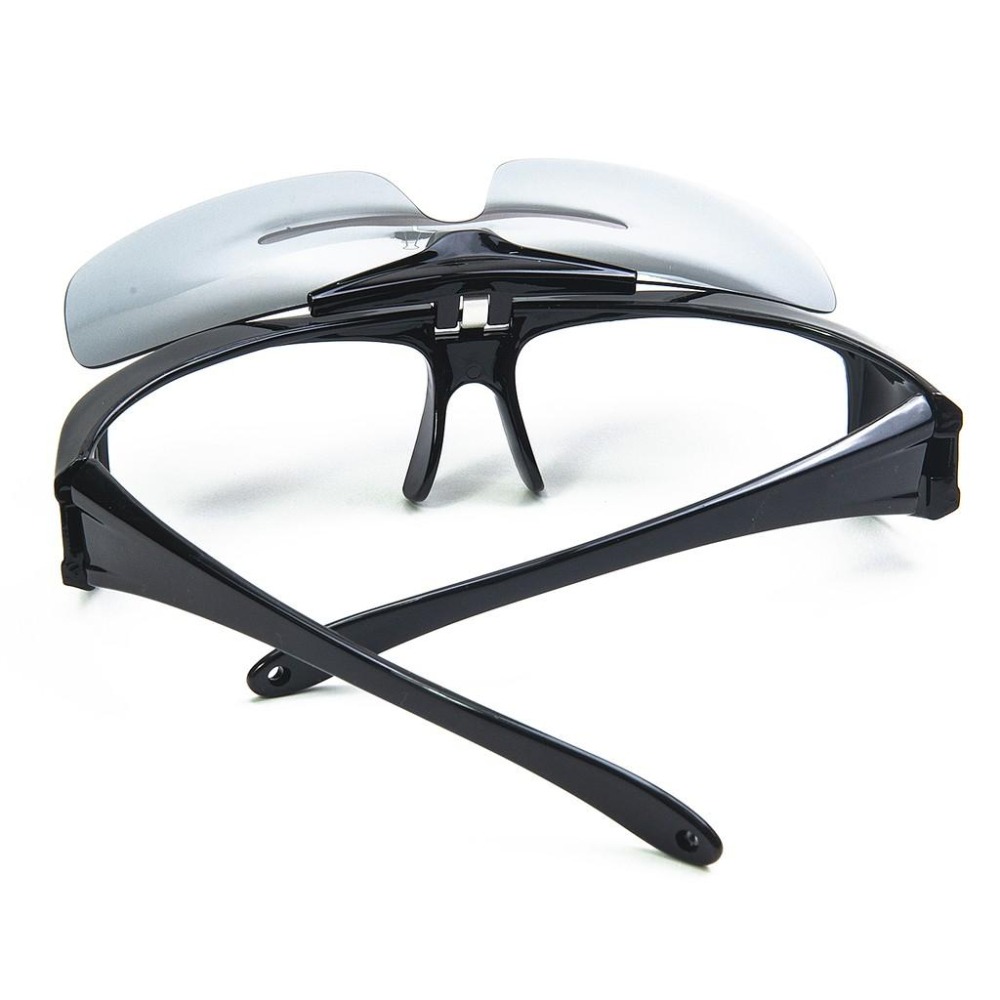 『工業安全網』台灣製造可掀式偏光太陽眼鏡可當套鏡使用近視眼鏡老花眼鏡族可戴 電鍍片茶色駕駛片抗強光灰片UV400墨鏡-細節圖4