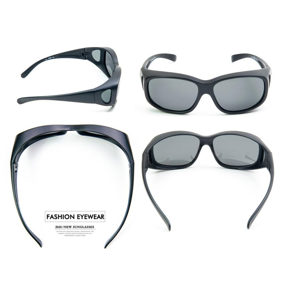 『蝦皮免運活動』豪大款舒適超軟鏡腳偏光太陽眼鏡加大套鏡墨鏡大臉近視眼鏡老花眼鏡可戴UV400抗紫外線防眩光抗耀光台灣製造-細節圖5