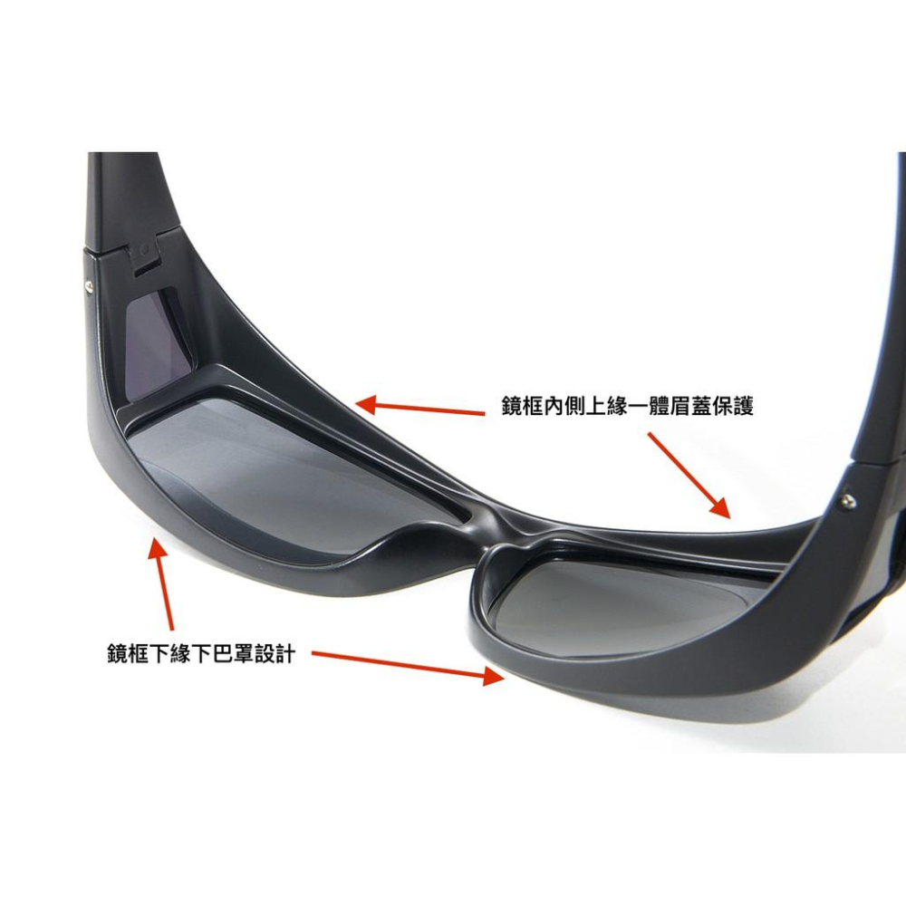 『工業安全網』911輕變色偏光太陽眼鏡加大包覆式套鏡近視眼鏡老花眼鏡可戴UV400抗紫外線防眩光台灣製造運動眼鏡墨鏡-細節圖5