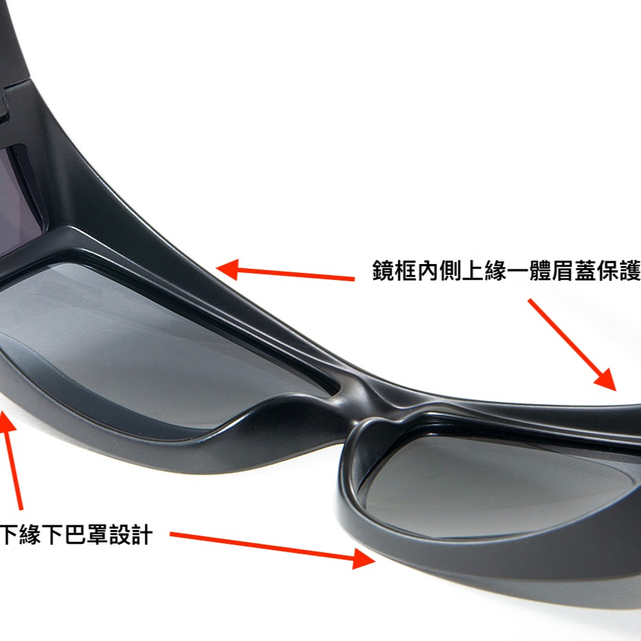 『工業安全網』好運成雙太陽眼鏡兩付UV400套鏡388特價商品區 最流行最實用偏光包覆式套鏡墨鏡男女通用台灣製造-細節圖4