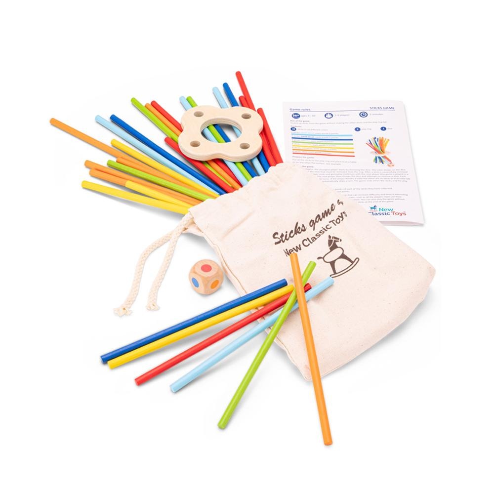 荷蘭 New Classic Toys Pick Up Sticks抽木棒遊戲-10806 抽抽樂 顏色木棒 平衡遊戲-細節圖3