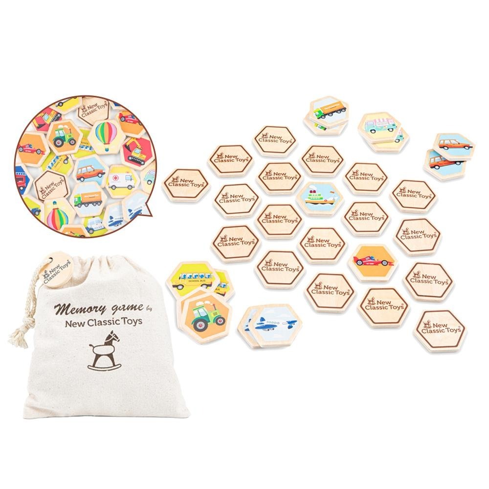 荷蘭 New Classic Toys 幼兒認知記憶積木-交通工具-10836 拼圖玩具/記憶遊戲/木製玩具/認知拼圖-細節圖2