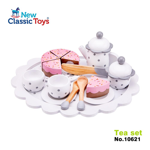 荷蘭New Classic Toys 英式午茶蛋糕組-10621 切切樂/家家酒/煮菜玩具/木製玩具/小廚房玩具
