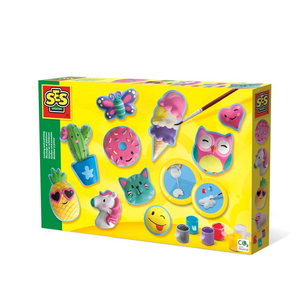 荷蘭SES 荷蘭SES DIY創意石膏彩繪-快樂塗鴉-01133  石膏玩具 兒童手作勞作 塗鴉彩繪 親子玩具 荷蘭製造-細節圖2