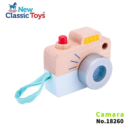 荷蘭New Classic Toys 木製經典單眼小相機-18260 木製玩具/家家酒玩具/仿真玩具/相機玩具/萬花筒