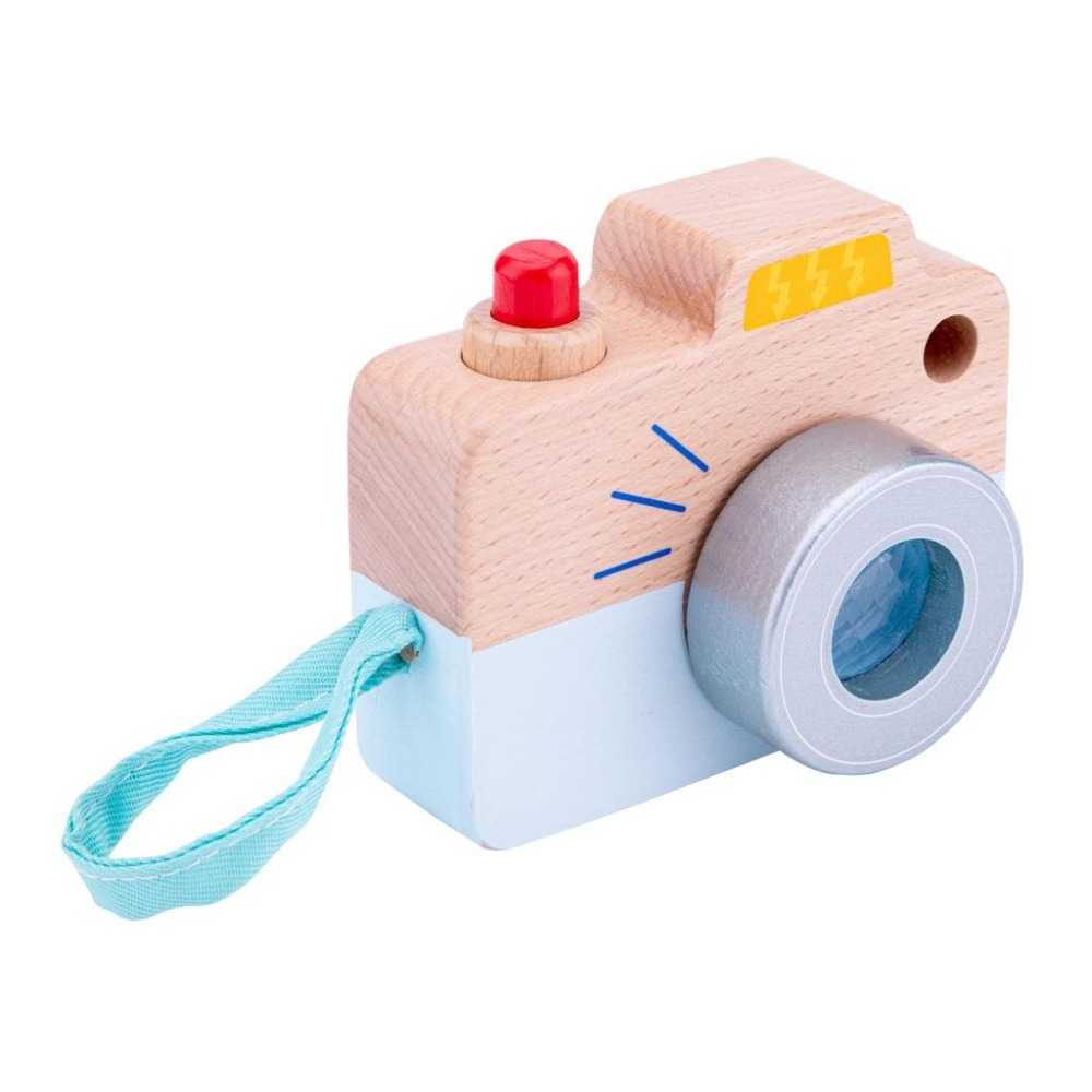 荷蘭New Classic Toys 木製經典單眼小相機-18260 木製玩具/家家酒玩具/仿真玩具/相機玩具/萬花筒-細節圖2