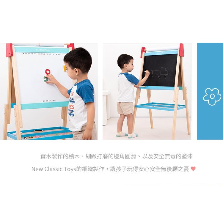 荷蘭 New Classic Toys 北歐木製兒童畫板/畫架-經典藍-11601 兒童畫板 小畫板 畫畫玩具 畫架-細節圖6