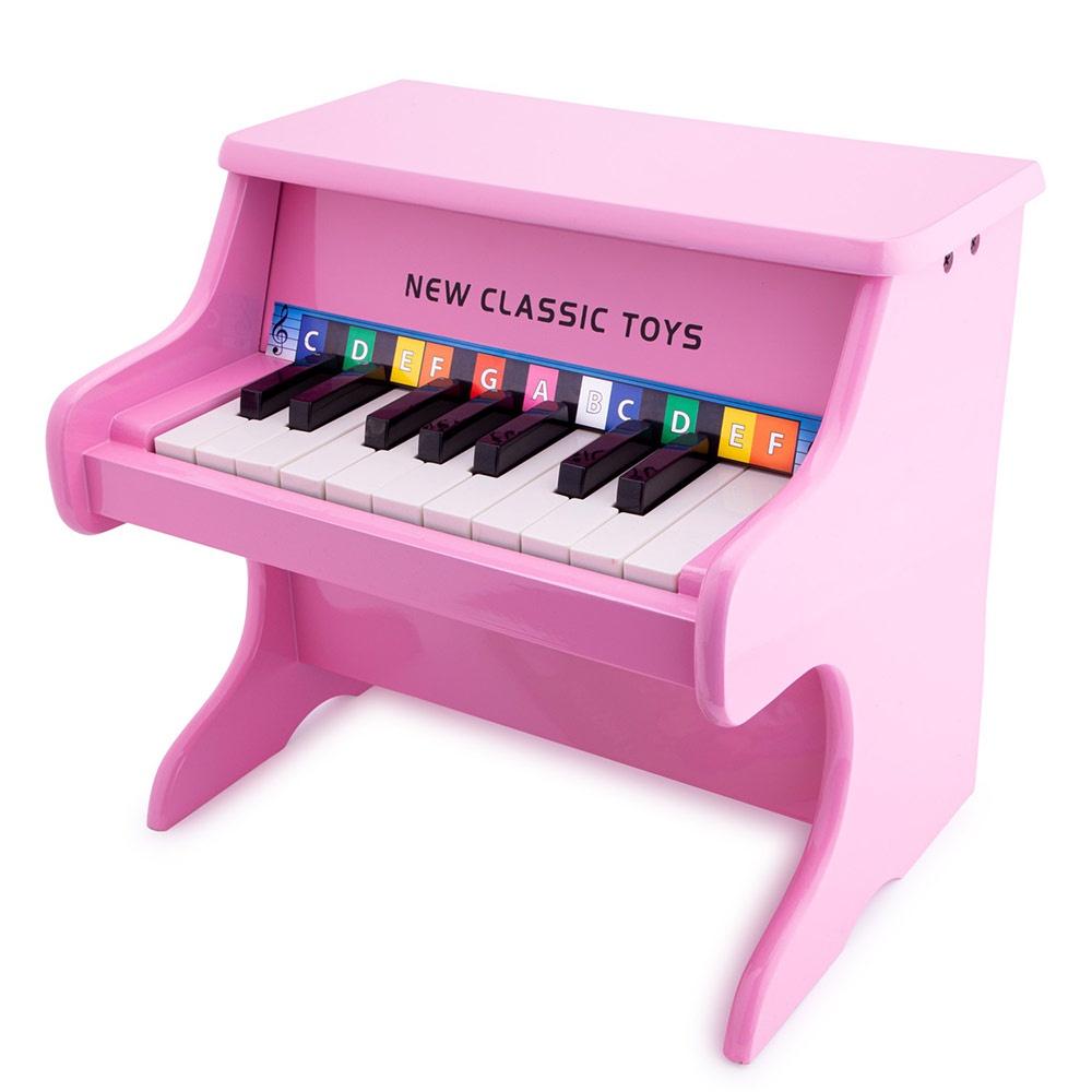 荷蘭 New Classic Toys 幼兒18鍵鋼琴玩具-甜心粉 10158 寶寶鋼琴/音樂玩具/木製玩具/認知玩具-細節圖2