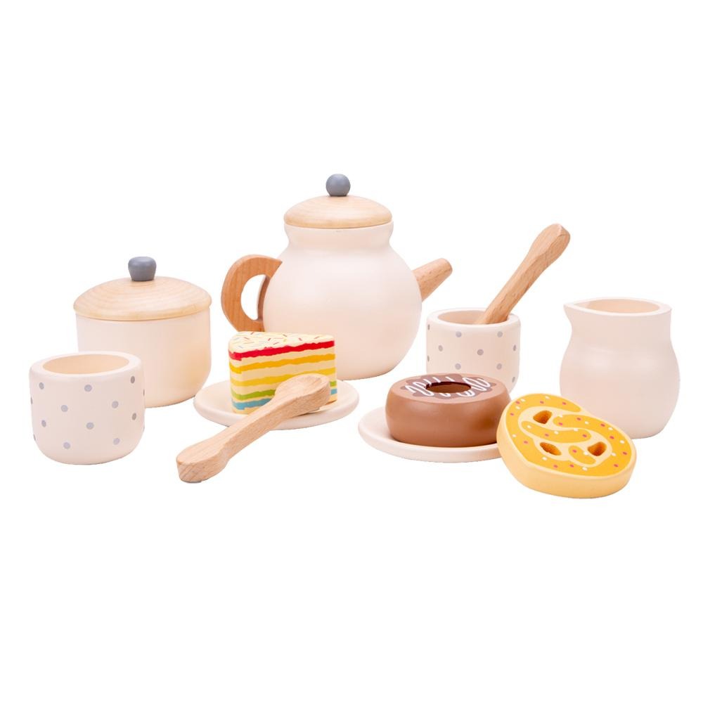 荷蘭 New Classic Toys 我的午茶時光-10619 家家酒 木製玩具 切切樂 擬真玩具 兒童認知學習-細節圖2