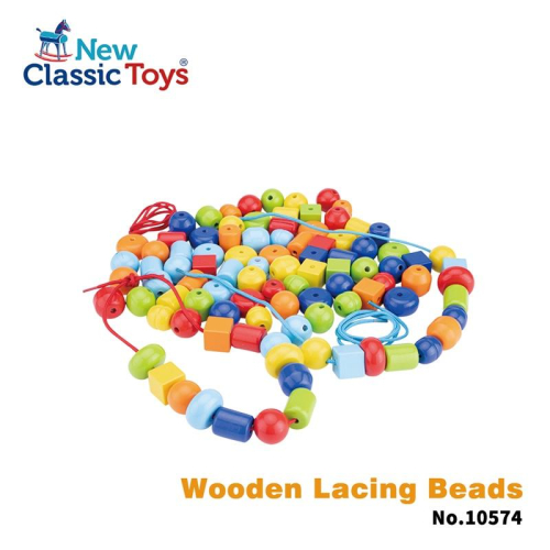 荷蘭 New Classic Toys 木製DIY串珠盒-96pcs 10574 串珠玩具 木製串珠 認知學習