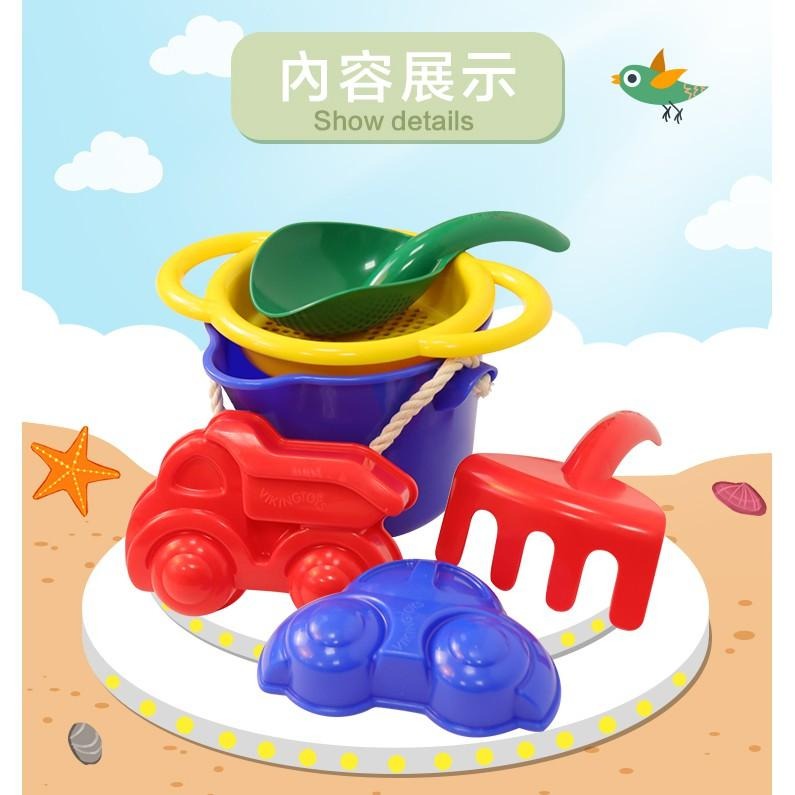 現貨免等 瑞典 Viking toys踩不壞/不刮手的維京玩具-夏日沙灘玩沙工具5件組-可愛車車 #玩沙/戲水/沙灘玩具-細節圖3