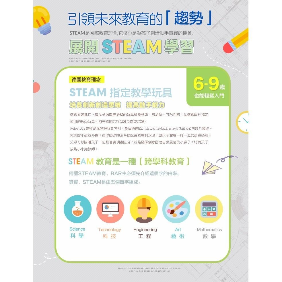 德國teifoc DIY益智磚塊建築玩具 -TEI1000 建構玩具 DIY手作 磚塊玩具 磚塊蓋房子 蓋房子玩具-細節圖3