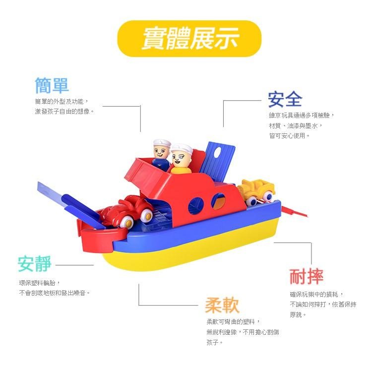 瑞典Viking toys踩不壞/不刮手的維京玩具-Jumbo快艇停車場(含兩隻人偶與車車)-30cm #車車-細節圖6