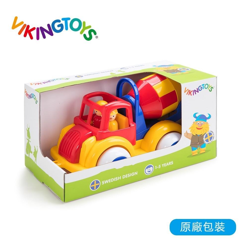 瑞典Viking toys踩不壞/不刮手的維京玩具-Jumbo轉轉水泥車(含2隻人偶)-28cm #車車玩具#沙灘玩具-細節圖2