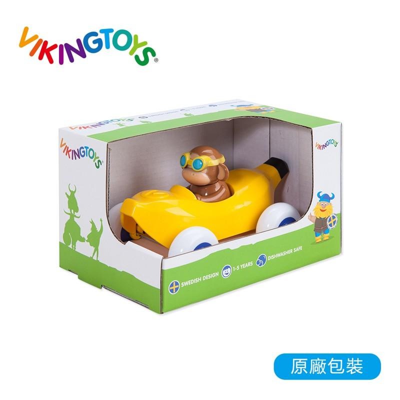 瑞典Viking toys踩不壞/不刮手的維京玩具-動物賽車手-香蕉猴子-14cm #小車車 #車車玩具-細節圖2