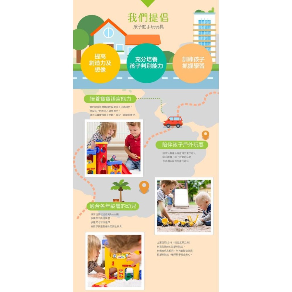 瑞典Viking toys踩不壞/不刮手的維京玩具-City車車樂園系列-城市動物樂園軌道組-細節圖3