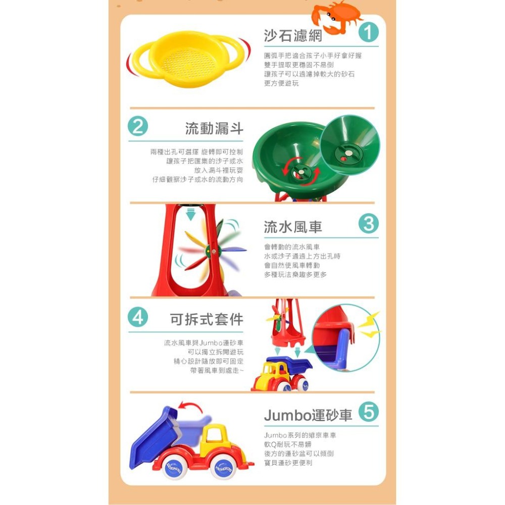 瑞典Viking toys踩不壞/不刮手的維京玩具-轉轉水車沙漏組 沙灘玩具 戲水玩具 玩沙 翻斗車 車車玩具 挖沙-細節圖4