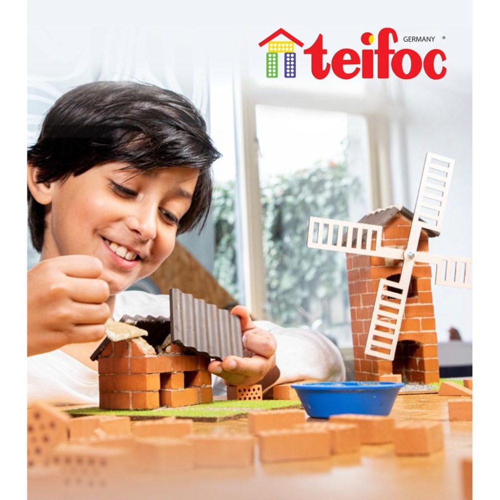 🔥🔥德國teifoc 益智磚塊建築玩具(基礎新手款)-$590起 免運 適合3+孩童 親子同樂 真實磚塊蓋房子 聖誕禮物-細節圖2