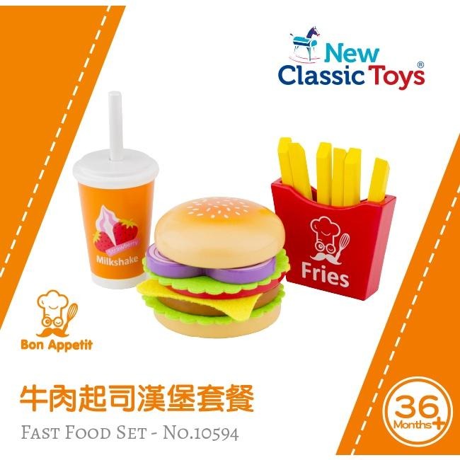 荷蘭 New Classic Toys 牛肉起司漢堡套餐 - 10594 #家家酒 #木製玩具 #切切樂-細節圖3