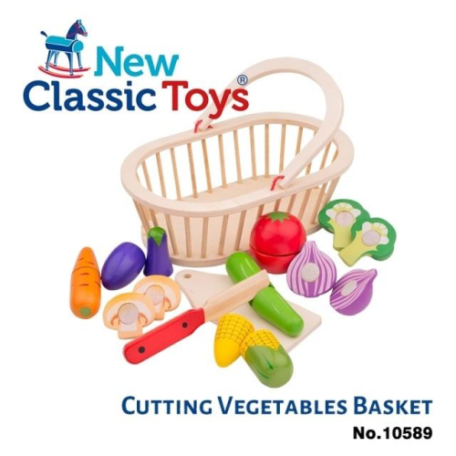 荷蘭 New Classic Toys 蔬果籃切切樂 - 10589 #木製玩具 #切切樂 #家家酒