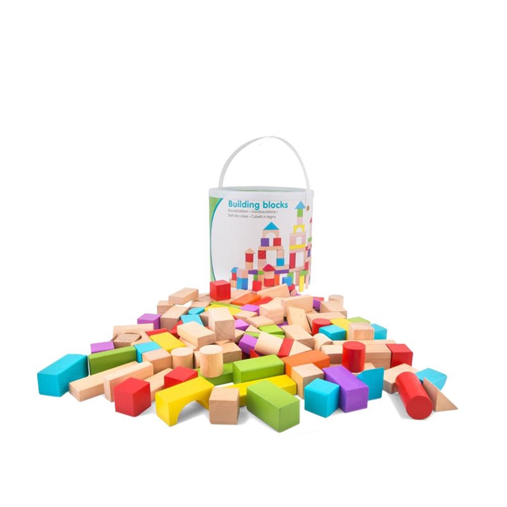 New Classic Toys 繽紛基礎創意積木100pcs - 10812 寶寶積木 積木玩具 早教玩具 推塔積木-細節圖9