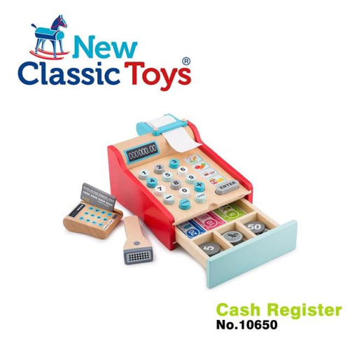 荷蘭 New Classic Toys 木製收銀機玩具 - 10650 #家家酒 #收銀台玩具 #角色扮演玩具#木製玩具