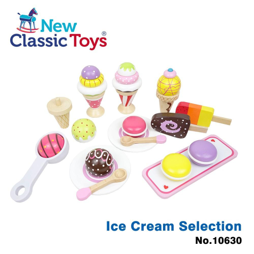 荷蘭 New Classic Toys 繽紛冰淇淋補充組 - 10630 #木製玩具 #家家酒 #切切樂