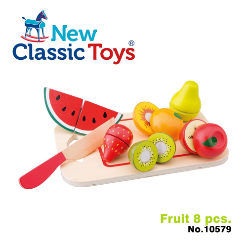 荷蘭 New Classic Toys 水果總匯切切樂8件組 - 10579 #切切樂 #家家酒 #木製玩具