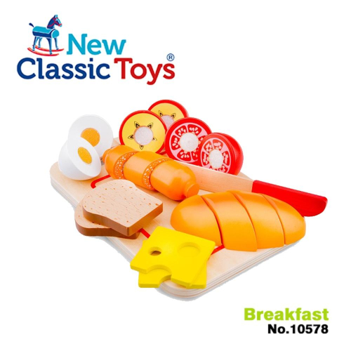 荷蘭 New Classic Toys 輕食早餐切切樂10件組 - 10578 切切樂 家家酒 木製玩具 認知學習
