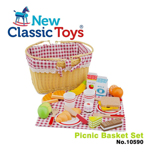 荷蘭New Classic Toys 陽光輕食野餐組 - 10590 部落客激推款 #木製玩具 #家家酒玩具#切切樂