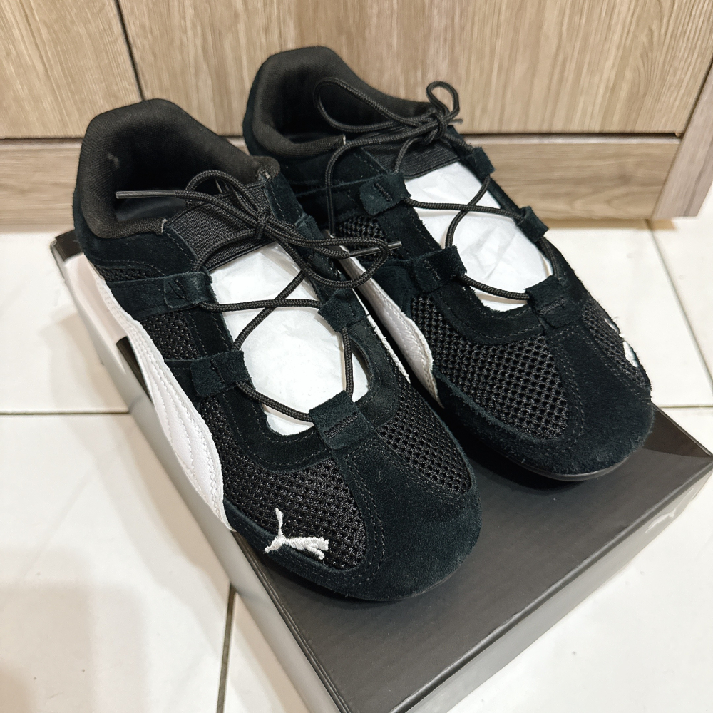 二手九成新 黑 PUMA 女 SPEEDCAT GO WNS 賽車鞋 23.5cm-細節圖7