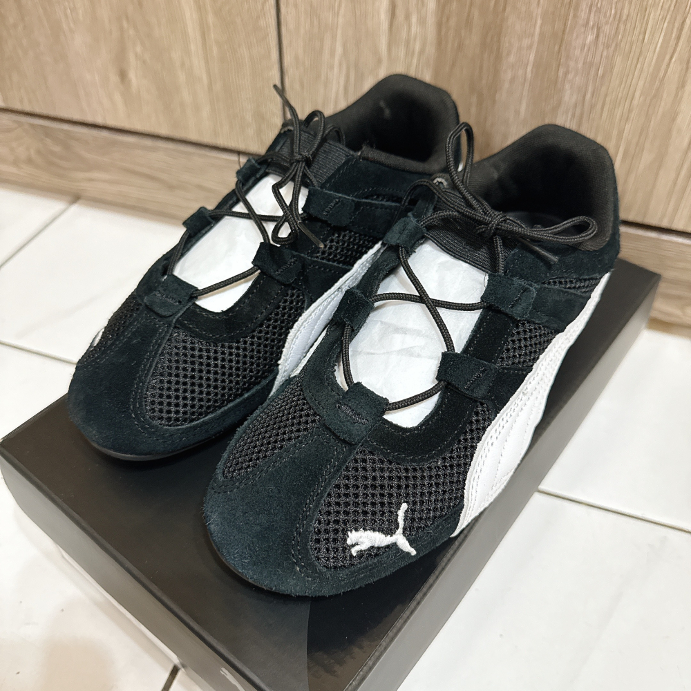 二手九成新 黑 PUMA 女 SPEEDCAT GO WNS 賽車鞋 23.5cm-細節圖8