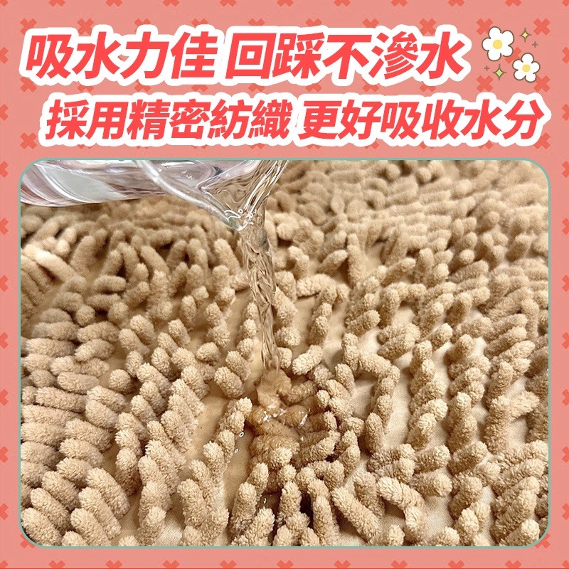 全新 雪尼爾地墊 長毛地墊 吸水地墊 浴室腳踏墊 腳踏墊 吸水腳踏墊-細節圖2