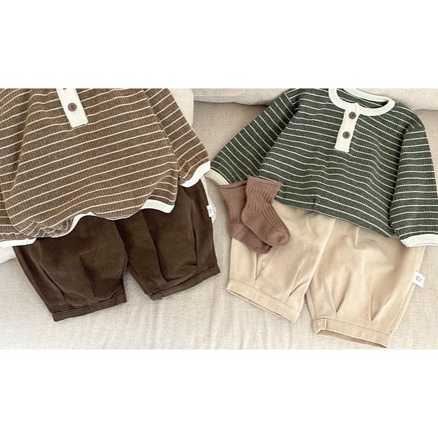 EB純棉寶寶復古休閒燈籠長褲-細節圖2