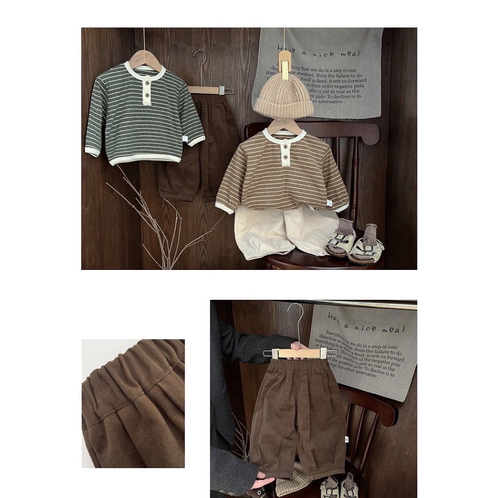 EB純棉寶寶復古休閒燈籠長褲-細節圖3