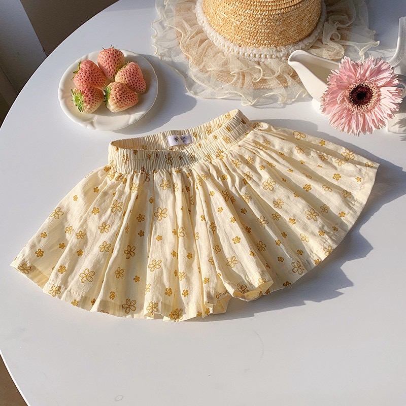 EB碎花褶皺褲裙-細節圖4