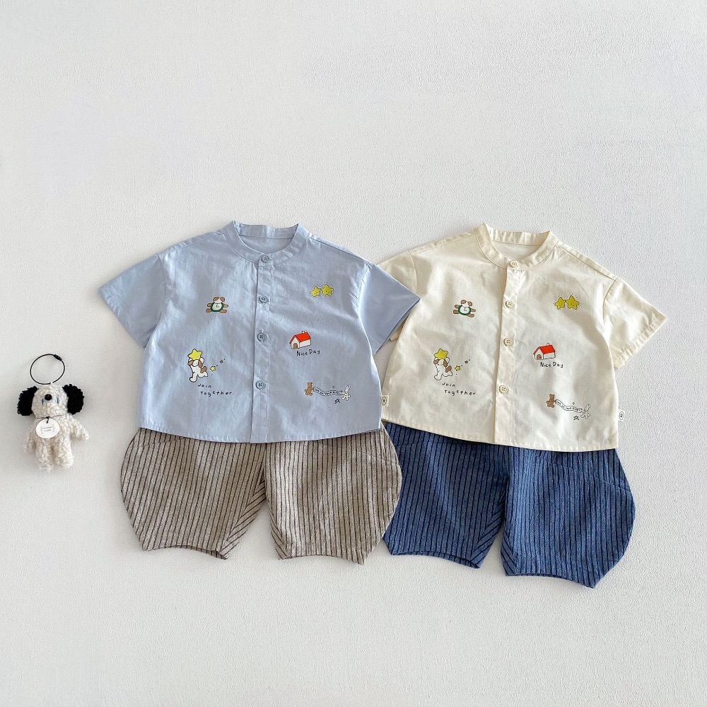 韓版印花卡通衫休閒寬褲-細節圖2