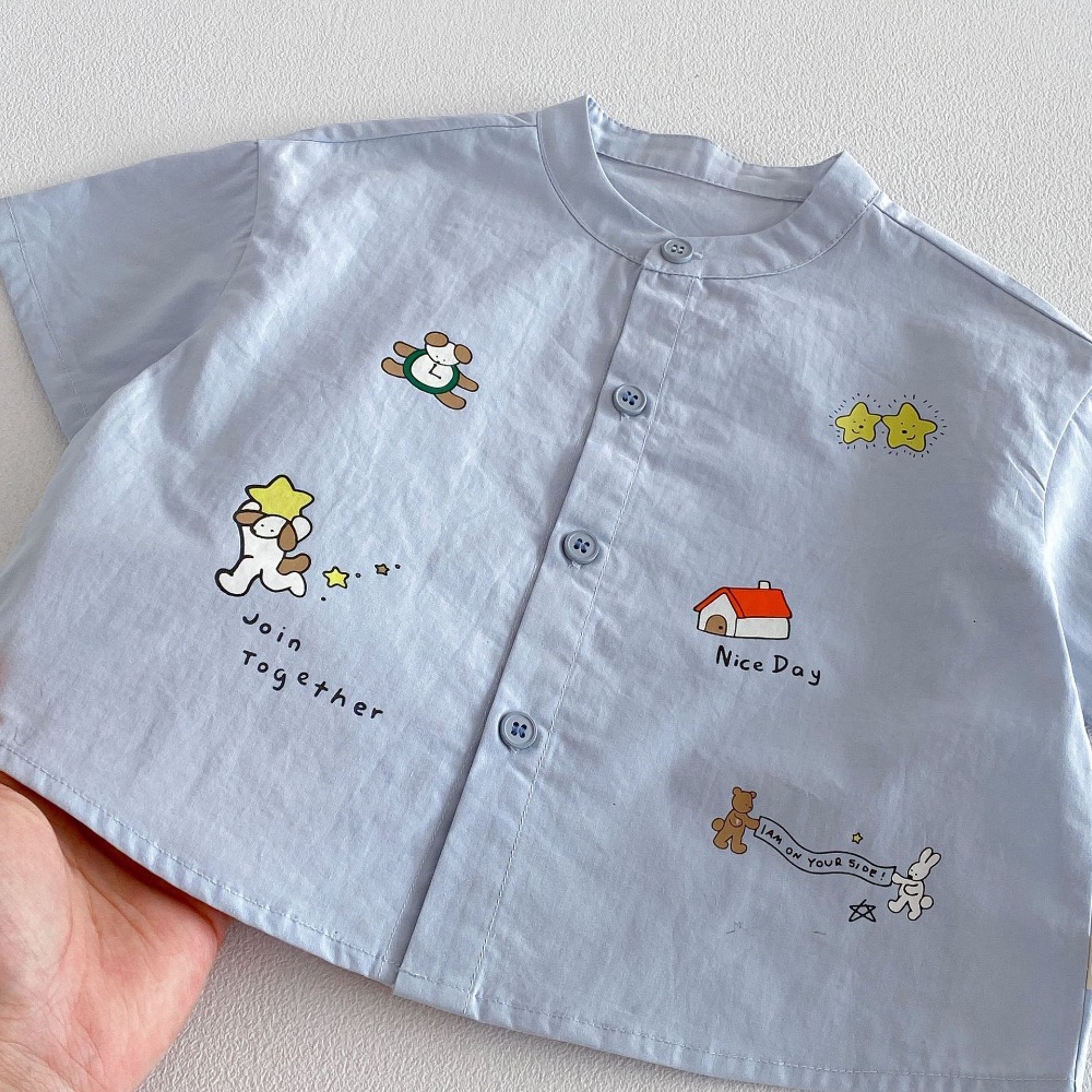 韓版印花卡通衫休閒寬褲-細節圖5