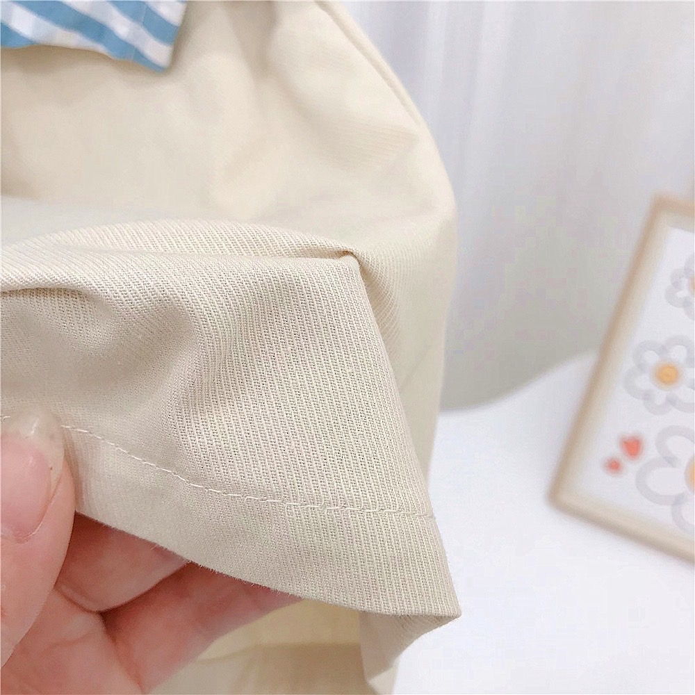 韓國夏季小清新經典格子兄妹裝-細節圖7