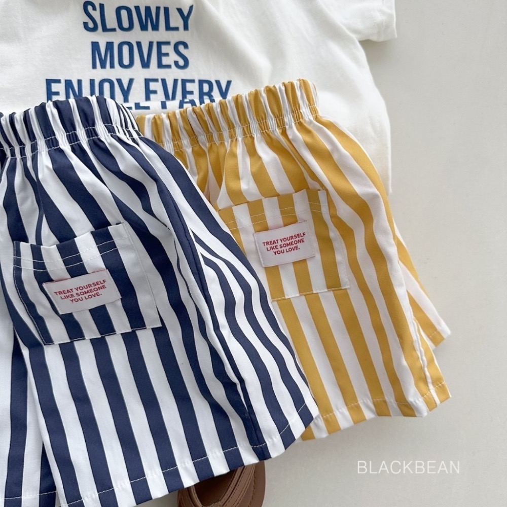 韓國🇰🇷BLACKBEAN 直條密瓜短褲-細節圖3